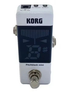 Korg Pitch Black Mini White Guitar Pedal Tuner PB-MINI Pitchblack Used - Picture 1 of 7