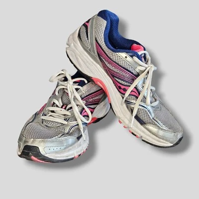 SAUCONY Zapatos para Correr Para Mujer 9 Rejilla Cohesión 5 Plata Negro Rosa Tenis Foto 1 de 4