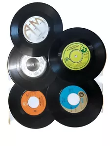 Lot of 5 x 7 inch Single Vinyl Records For Craft, Upcycling Projects MIX CENTRES - Picture 1 of 1