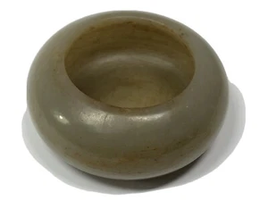 19th Chinese Celadon Jade Brush Washer Water Coupe - Picture 1 of 9