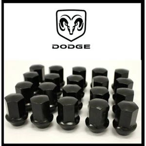 20 x nakrętki kół BLACK 9/16" Dodge Ram 1500 Durango Dakota - Zdjęcie 1 z 1