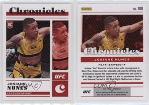 2023 Panini Chronicles UFC Rookies Josiane Nunes #100 Rookie RC