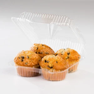 LBH8604 DFI 39857094 Count Large Plastic Cupcake/Muffin Container - 250 per Case - Picture 1 of 1