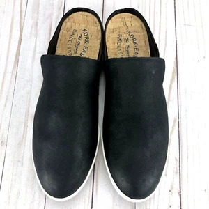 Kork Ease Phoebe Mules Shoes Comfort Flats Slip On Black Leather Womens Size 9 - Picture 1 of 10