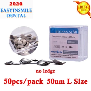 50 piezas matriz de matriz grande Dental suave 50 μm seccional contorneada [USA] - Picture 1 of 7