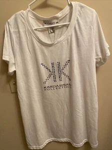 kardashian kollection kurves Women’s White T-shirt Plus Size 20W NWT - Picture 1 of 5
