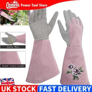 Women Gardening Glove Thorn Proof, Large Extra Long Oxford Cloth Glove, Pink New - Picture 1 of 8