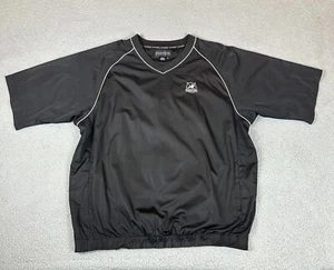 FootJoy FJ Windshirt Mens Extra Large Black 100% Polyester Raglan Short Sleeve - Picture 1 of 7