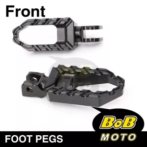 For Suzuki DL 1000 V-Strom 10 11 12 13 14 15 16 Black Touring CNC Front Foot peg - Bild 1 von 3