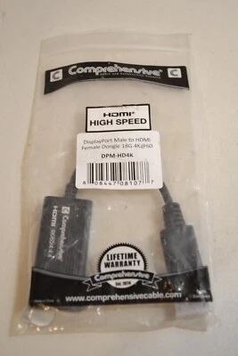 Comprehensive DisplayPort Male to HDMI Male Female Dongle 18G 4K@60 - Image 1 of 4