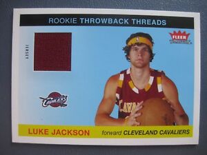 Luke Jackson 2004-05 Fleer Tradition Rookie Throwback Threads Game Jersey