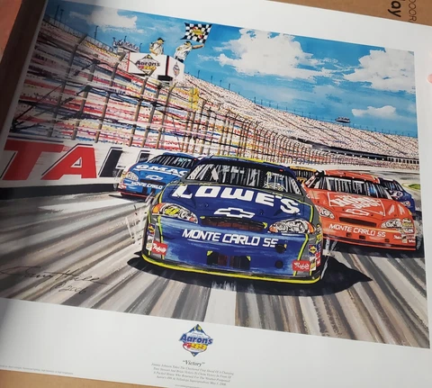 2006 Jimmy Johnson Talladega Superspeedway Poster By Artist Garry Hill P3 Cover