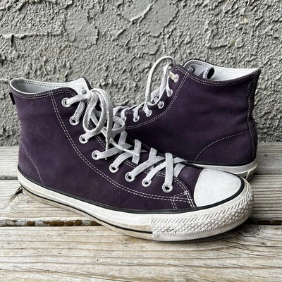 匡威鞋男式 11 码 Chuck Taylor All Star 紫色高帮溜冰鞋 — 第 1/4 张图片