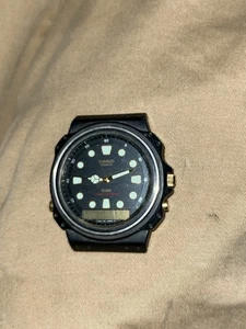 Men's JAPAN Vintage ANALOG-DIGITAL Watch CASIO AQ-100W. Alarm. Chrono - Picture 1 of 2
