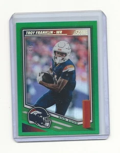 2025 Score Troy Franklin End Zone Green Foil Parallel #D 6/6 SP Card # 15 - Bild 1 von 2