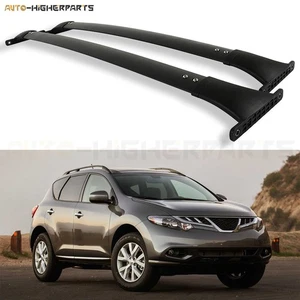 For Nissan Murano 2009-2014 Black Roof Cross Bar 2pcs Black Aluminum - Picture 1 of 6