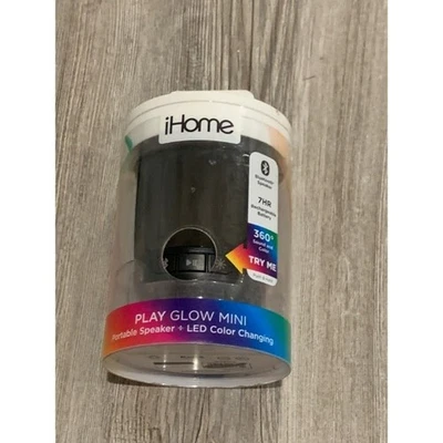 iHome iBT810 PLAYGLOW MINI wireless Bluetooth Speaker- black - Image 1 of 4