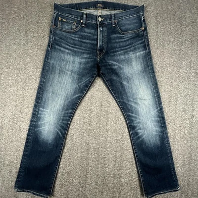 Pantalones de mezclilla ajustados rectos elásticos Polo Ralph Lauren para hombre 34* 36x30 The Varick Foto 1 de 4