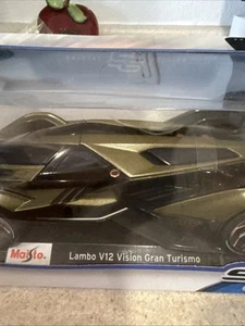 Maisto Special Edition Lambo V12 Vision Gran Turismo Matte Green 1:18 Car NEW! - Picture 1 of 4