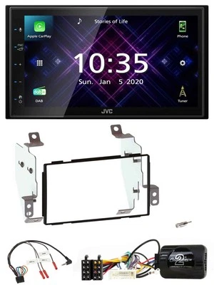 JVC DAB 2DIN Lenkrad Bluetooth USB Autoradio für Nissan Note E11 2009-2013 - Bild 1 von 4