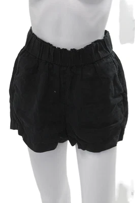 Pantalones Cortos de Playa J Crew Unisex Negro Mezcla de Lino Talla XS Foto 1 de 4