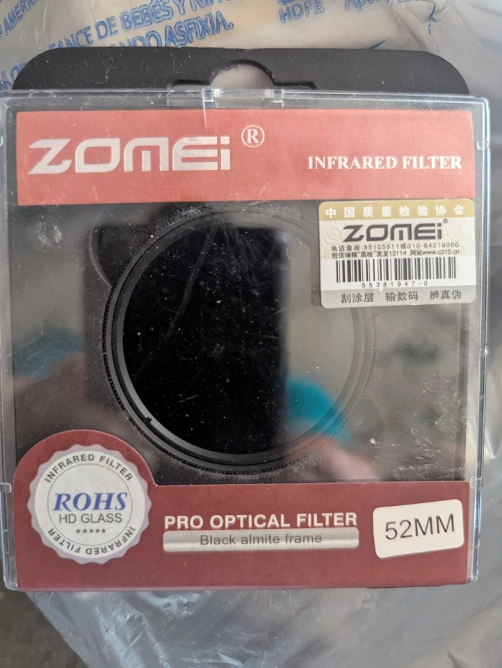 ZOMEI 52mm IR Filter 720nm X-Ray Infrared Filter For Canon Sony Nikon Camera  - Image 1 of 1