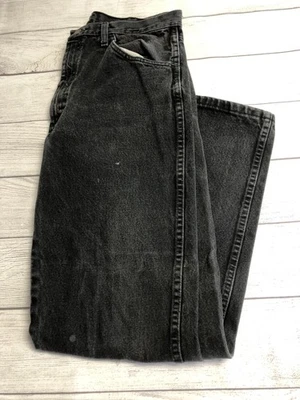 Rustler Jeans Mens 30x32 Black Denim Straight Leg Workwear Outdoor Faded Classic - Image 1 of 4