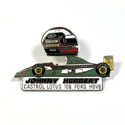 JOHNNY HERBERT Castrol Lotus 108 Ford HBV8 Pin - Helmet Car Formula 1 - Image 1 of 4