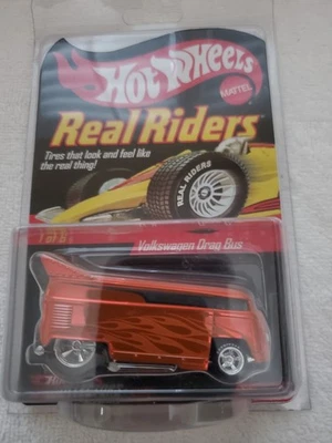 Hot Wheels Real Riders Volkswagen Drag Bus Orange #04252/11000 - Image 1 of 4