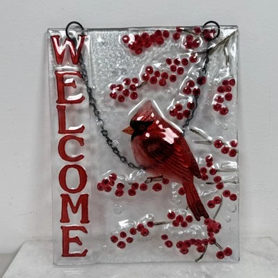 美丽的 Stainglass 红色红衣主教标志 欢迎光临 — 第 1/4 张图片