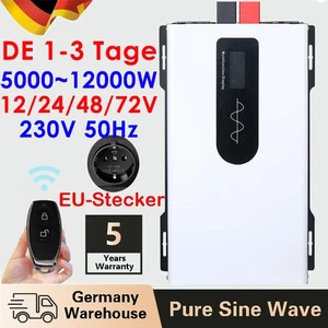 5000W 8000W 12000W 12V 24V 48V 230V Reiner Sinus Spannungswandler Wechselrichter - Bild 1 von 28