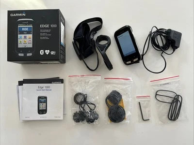 Garmin Edge 1000 GPS Bike Computer Sensor Bundle W/ Mounts and Charging Cable - Image 1 of 4