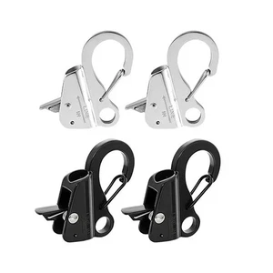 1x Marine Grade Stainless Steel Adjustable Line Clips Sliding Rope Hook for Boat - Picture 1 of 12
