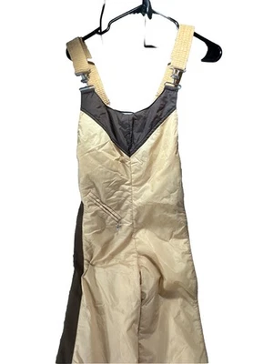 Obermeyer 雪地围兜隔热工作服 - 复古女式小号棕色布雷迪风格 — 第 1/4 张图片