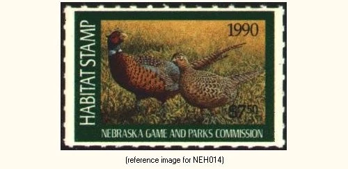 HALFPRICEHUNT Nebraska Habitat 1990 $7.50 pheasant - Image 1 of 1
