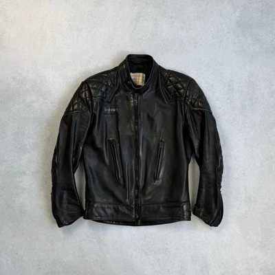 VINTAGE 70s INTERSTATE OF GREAT BRITAIN RIDER LEATHER JACKET Sz 38 LEWIS STYLE* - Image 1 of 4