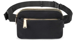 Waterproof Fanny Pack Women Belt Bag Waist Fashion Ace Nylon Black Hiking Casual - Picture 1 of 8