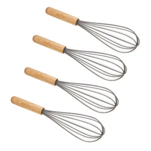 4 Pcs Silicone Balloon Whisk Egg Frother Handheld Kitchen Hand Blender Mixer - Picture 1 of 12