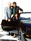 Knightrider David And Hasselhoff Edward Posing In The Car 8x10 Picture Celebrity