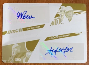 Andrew BENINTENDI 2016 Topps Pro Debut Yellow Printing Plate RC Dual AUTO 1/1 - Picture 1 of 2