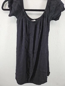 Full Tilt Women Blouse Top Size S Short Sleeve Lined Black - Picture 1 of 5