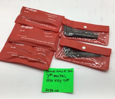 Blackhawk Tool 7pc hex key set metric (5 Sets In Lot) 2039-up - Image 1 of 4