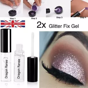 2x 4ml GLITTER FIX GEL Perfect for applying loose Glitter to Face and Body - Picture 1 of 6