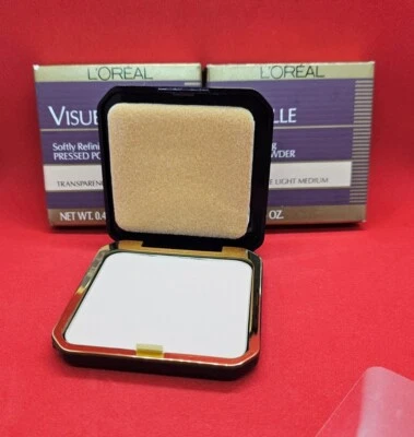 L'Oreal VISUELLE Softly Refining Pressed Powder TRASPARENCE LIGHT MEDIUM (LOT/2) - Image 1 of 4