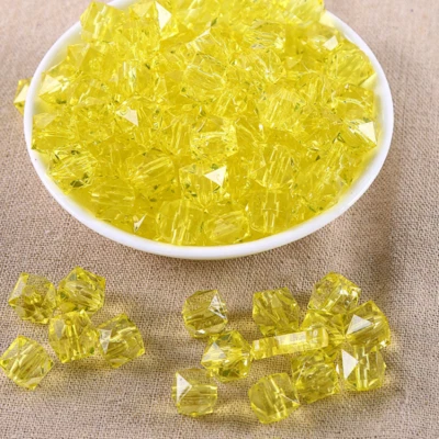 500g 10/12mm Crystal Acrylic Loose Beads Clear Charms for Jewellery Making DIY - Image 1 of 4