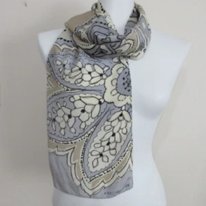 JONES NEW YORK Designer Paisley Silk Scarf 10x50“ Long ScarvesiLove 4401 - Picture 1 of 5