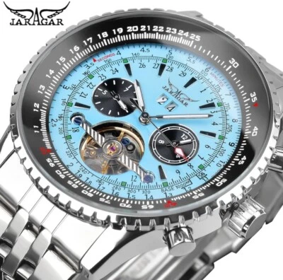 *  50mm Luxus Mechanische Automatik  Armbanduhr Chronograph Datum Herren  - Bild 1 von 4