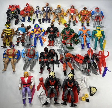 MOTU MASTERS OF THE UNIVERSE MATTEL lot of 23 Figures loose He-Man Retro 2021 Cover