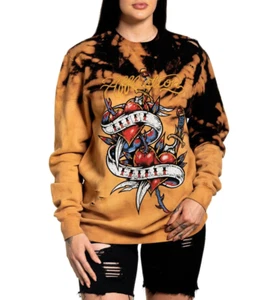 Affliction Women's "BOBBI RUTH" Long Sleeve Fleece Pullover Sweatshirt NWT - Picture 1 of 4