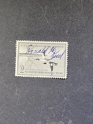 1956 U.S. Duck Stamp - Scott# RW23 USED   stk#V7 - Image 1 of 2